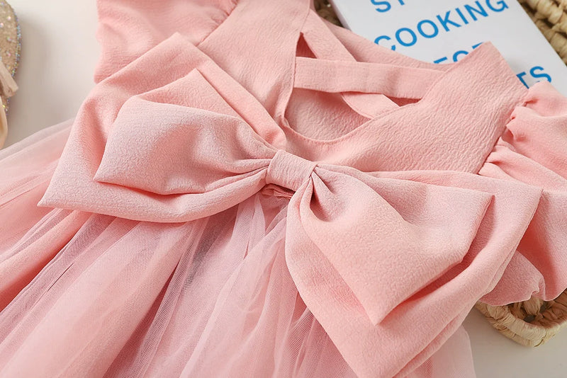 Vestido Infantil Tule Lacinho