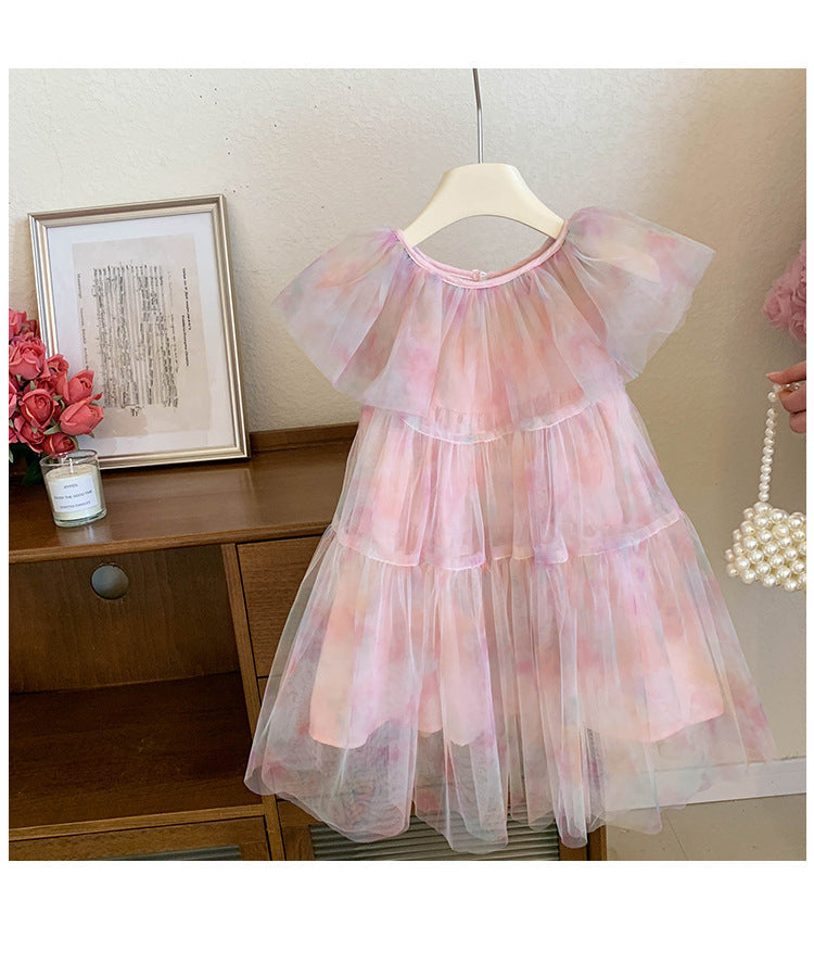 Vestido Infantil Tule Babados