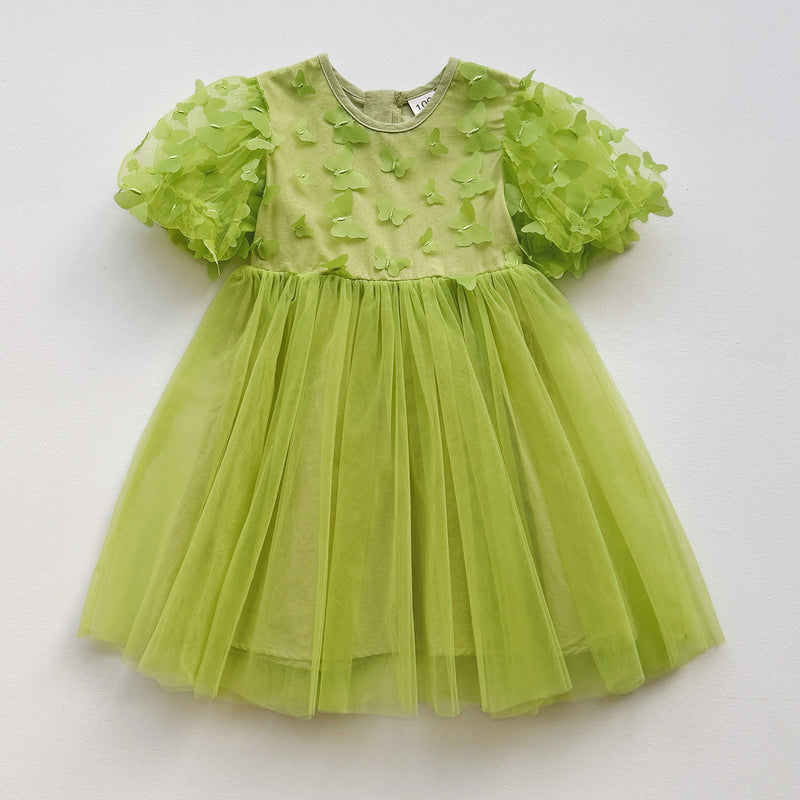 Vestido Infantil Tule Borboletinhas