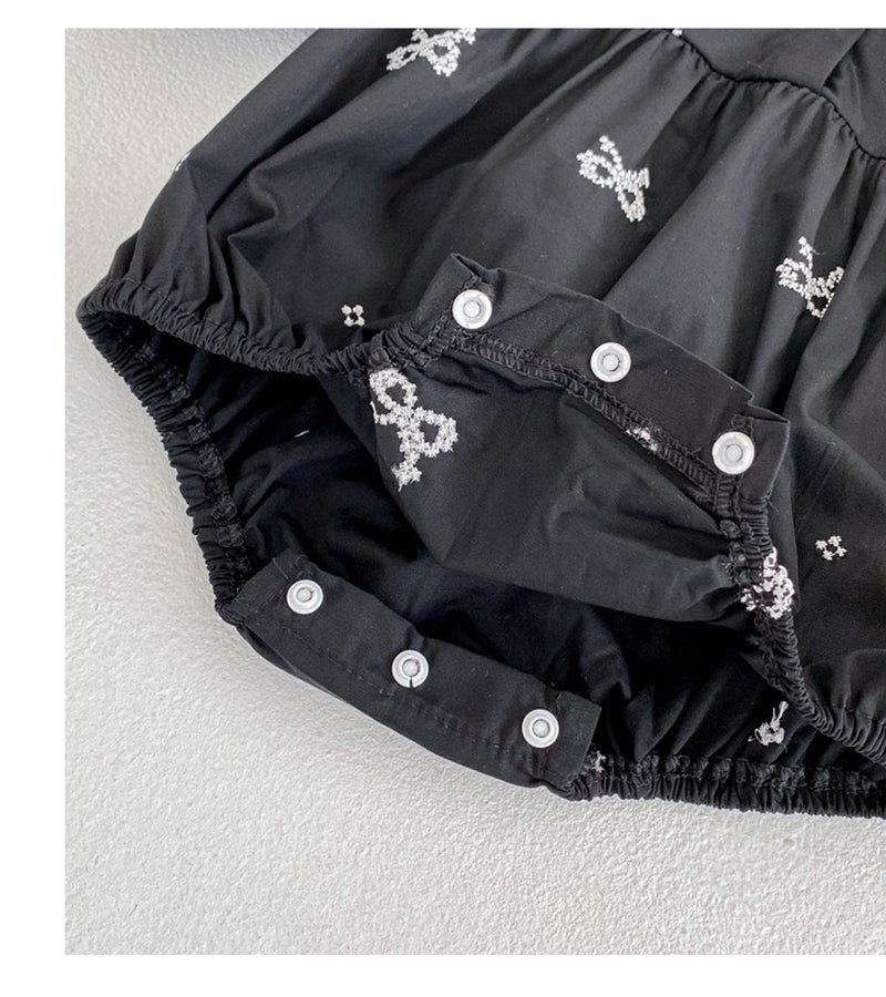 Body/ Vestido Infantil Preto Lacinhos