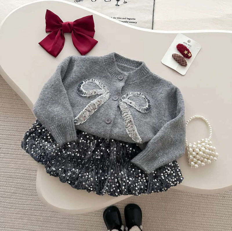 Conjunto Infantil Feminino Lacinho e Brilhos