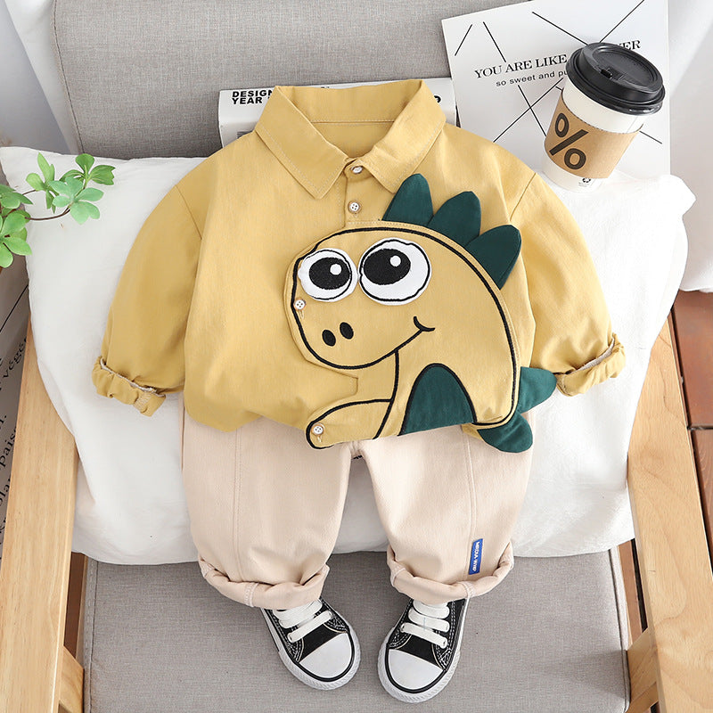 Conjunto Infantil Masculino Camisa Dinossauro