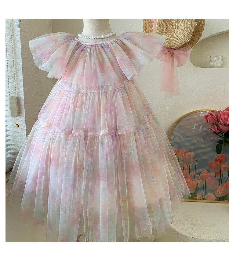 Vestido Infantil Tule Babados