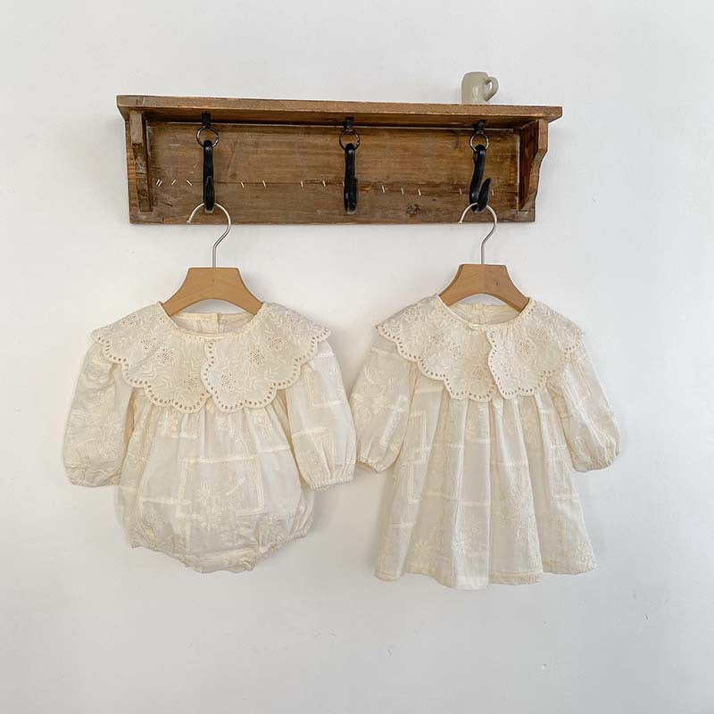 Body/ Vestido Infantil Lese Floral