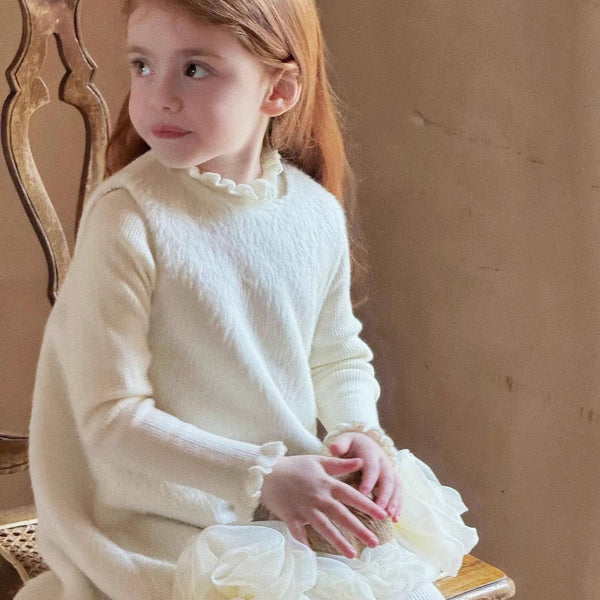 Vestido Infantil Feminino Flores + Blusa