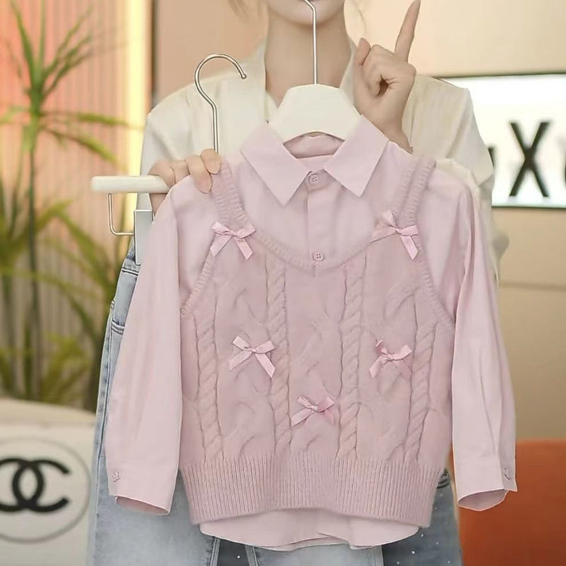 Conjunto Infantil 3 Peças Lacinhos e Jeans