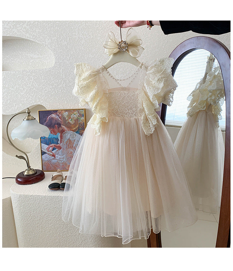Vestido Infantil Tule Rendado
