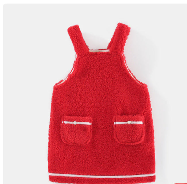 Conjunto Infantil Feminino Vermelho Plush