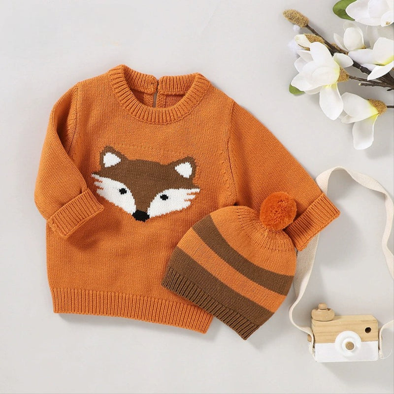 Blusa Infantil de Tricô Raposinha
