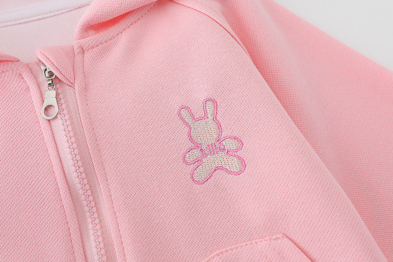 Conjunto Infantil Feminino Coelho 3 Peças Bolsinha