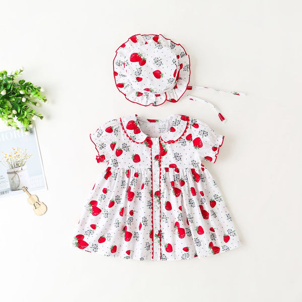 Vestido Infantil Verão Moranguinhos