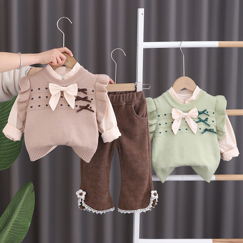 Conjunto Infantil Feminino Lacinho 3 Peças