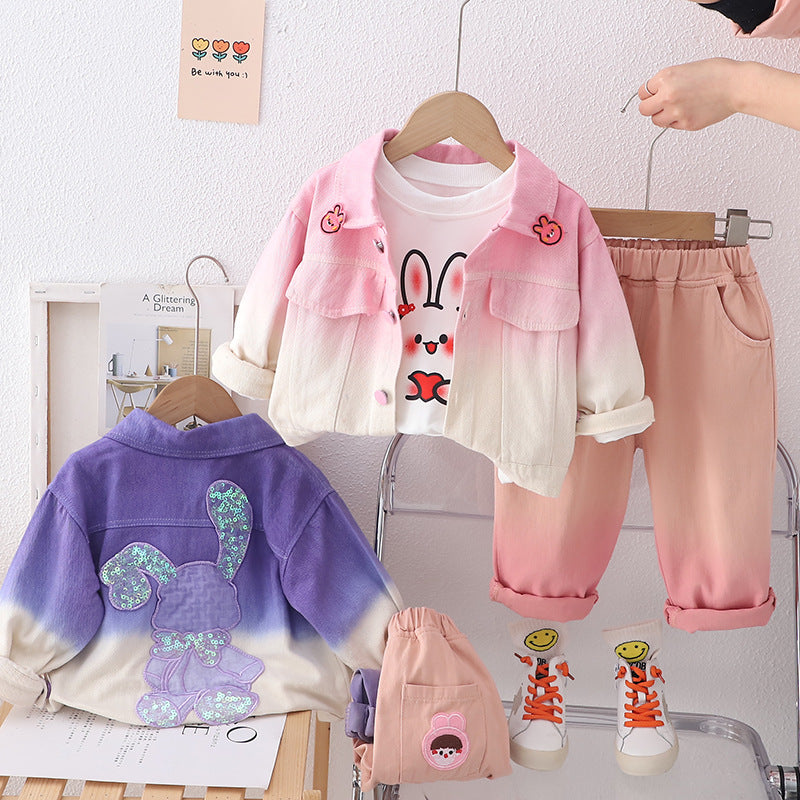 Conjunto Infantil Feminino 3 Peças Coelhinho