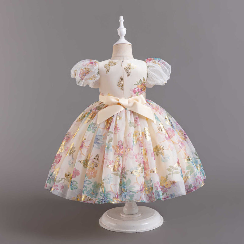 Vestido Infantil De Festa Floral Laçinho