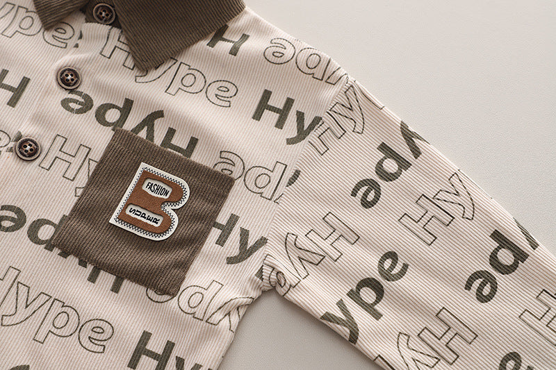Conjunto Infantil Masculino Letras 3 Peças