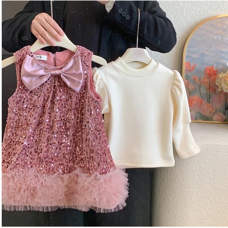 Vestido Infantil Inverno/Verão Brilhante