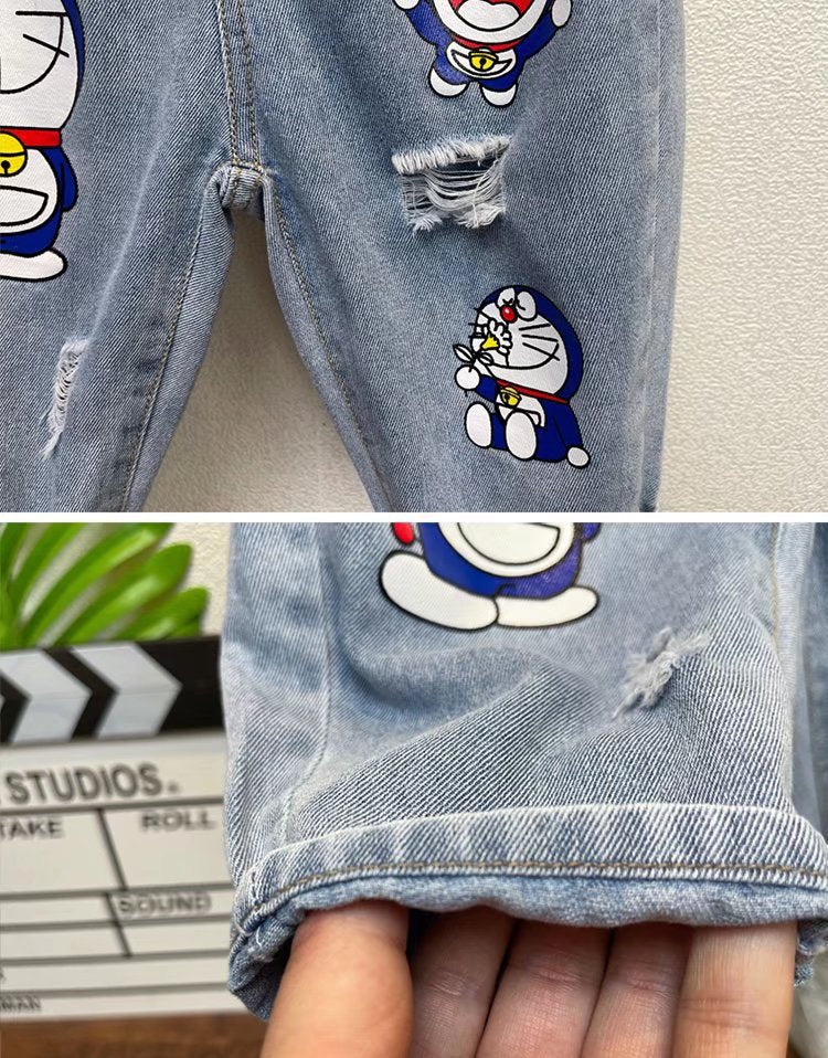 Calça Infantil Jeans Bolso Ursinho