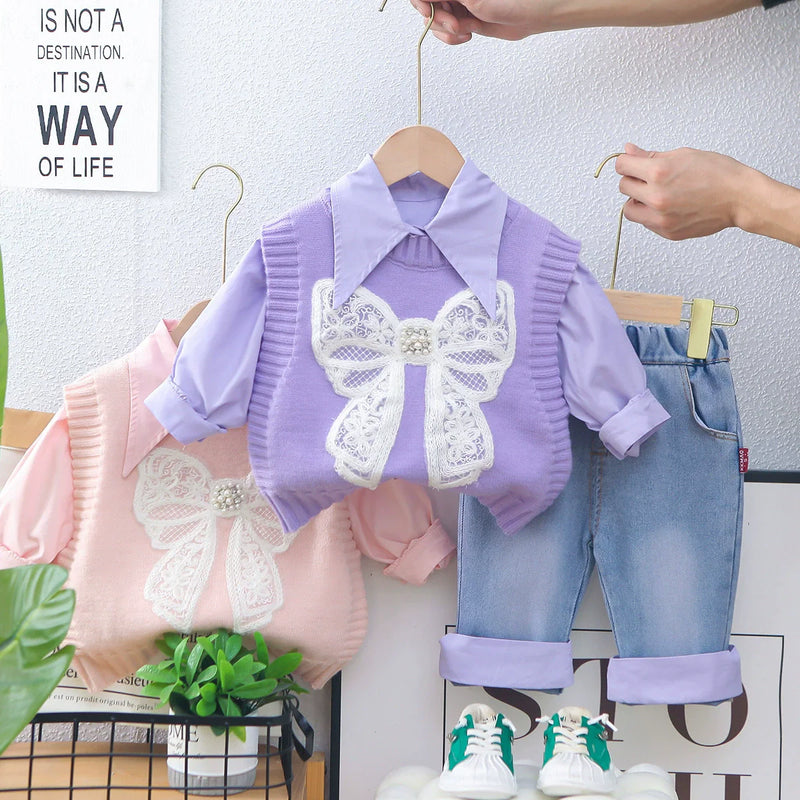 Conjunto Infantil 3 Peças Lacinho