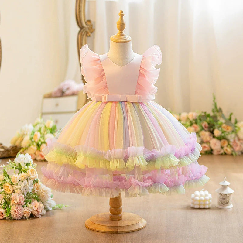 Vestido De Festa De Tule Colors