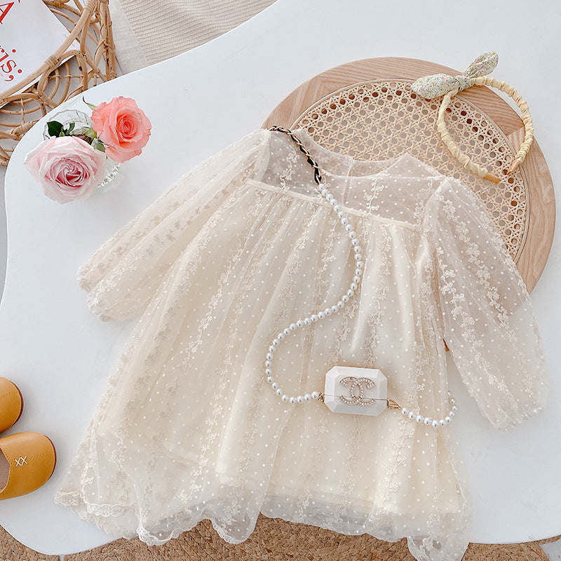 Vestido Infantil Tule Floral