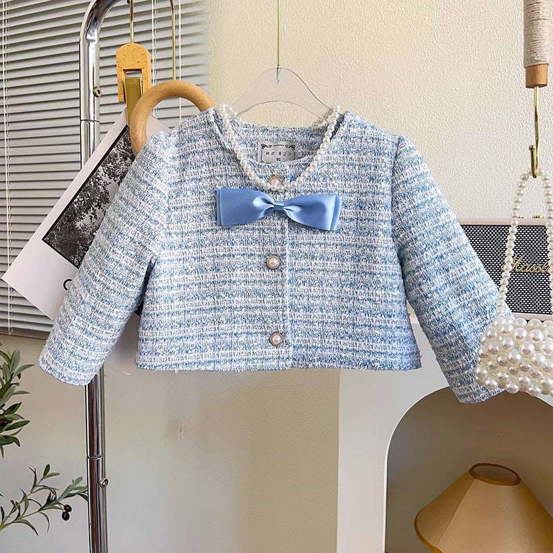Conjunto Infantil Feminino Azul Tweed