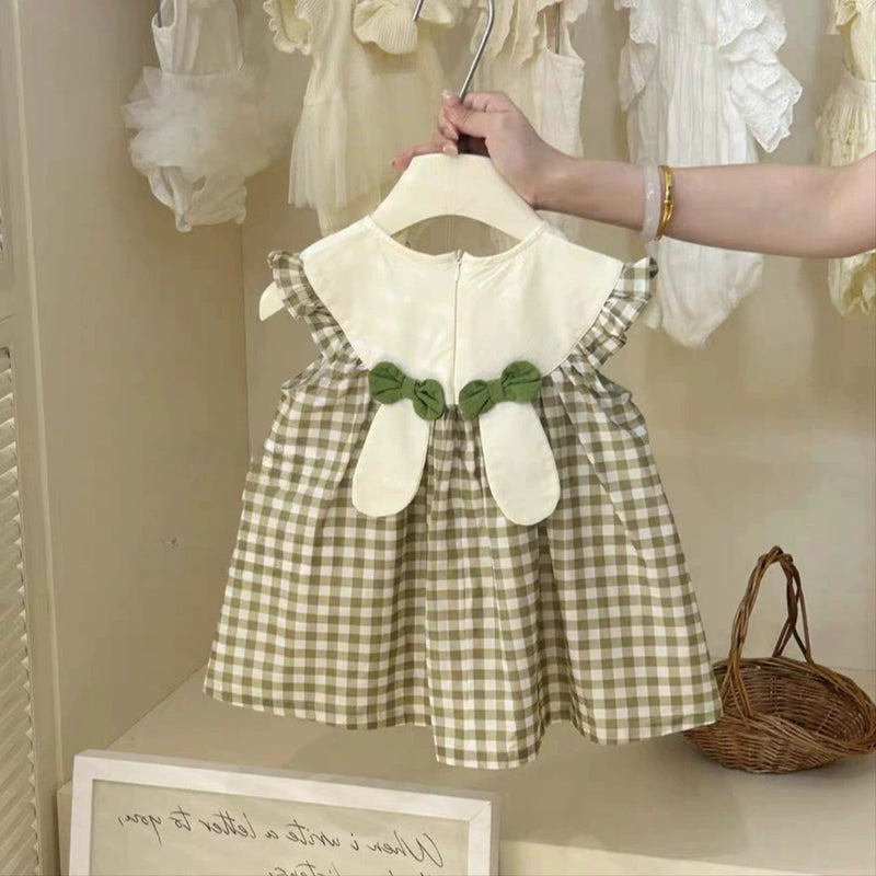 Vestido Infantil Xadrez Coelhinho