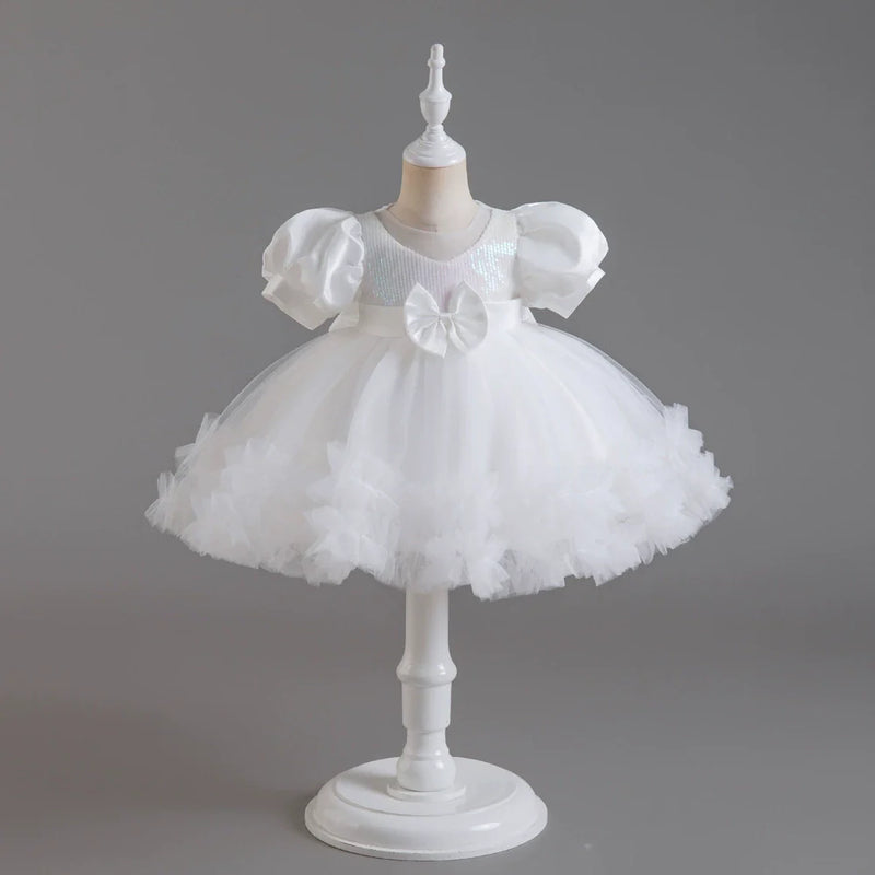 Vestido Infantil Bufante e Lacinho