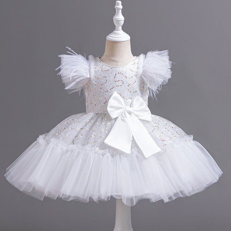 Vestido De Festa Infantil  Brilhante Lacinho