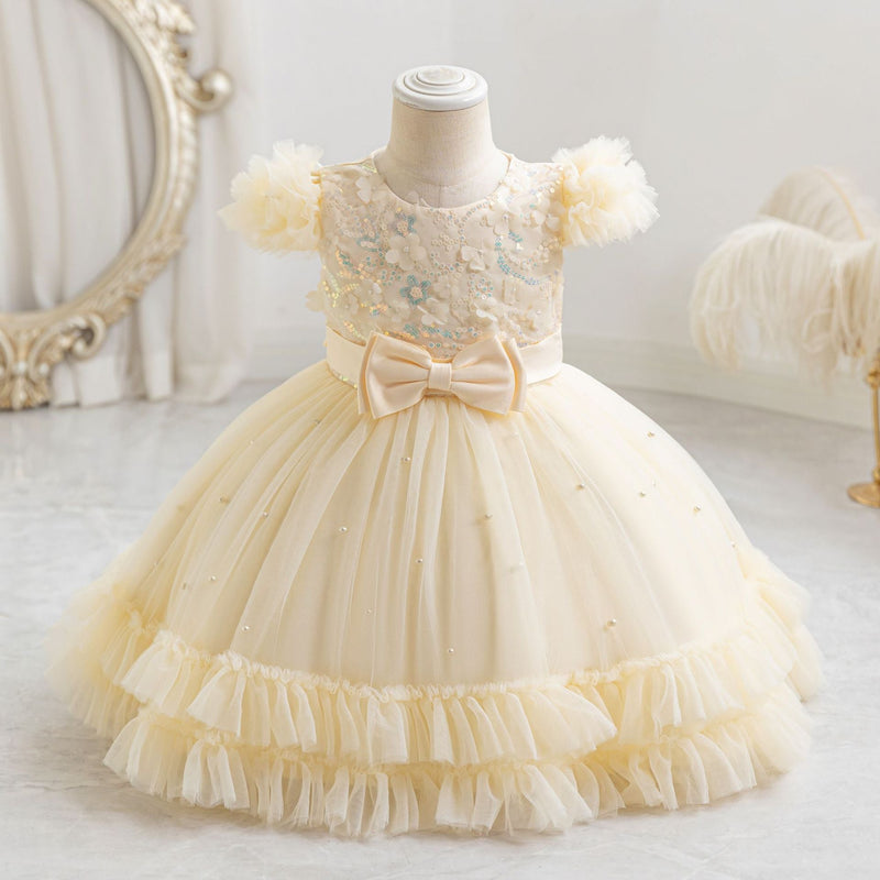 Vestido De Festa Infantil Florzinhas Lacinho