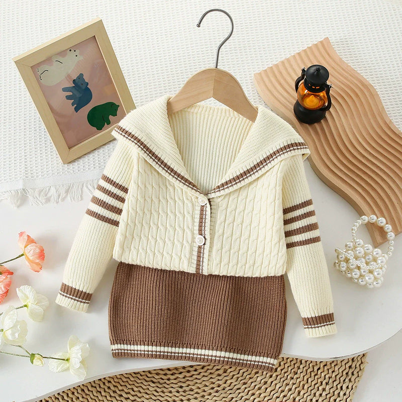 Conjunto Infantil Feminino Tricõ Vermelho