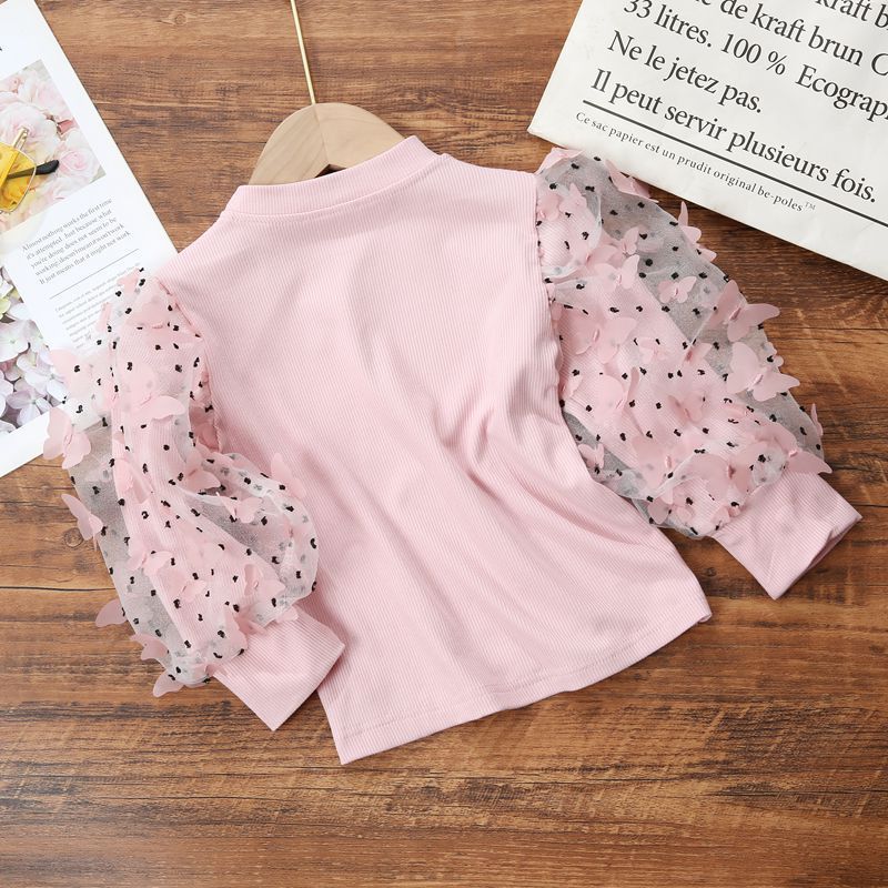 Blusa Infantil Tule Borboletinhas