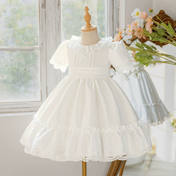 Vestido Infantil Branco Rendado