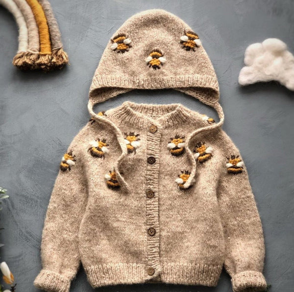 Cardigan de Tricô Abelhinhas
