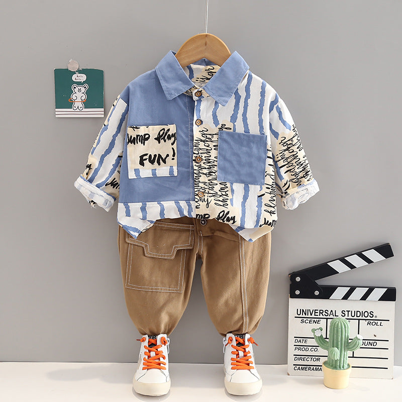 Conjunto Infantil Masculino Camisa Bolsinhos
