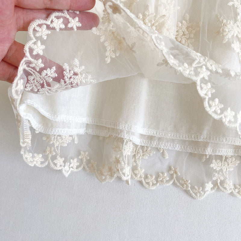 Vestido Infantil Rendado Floral