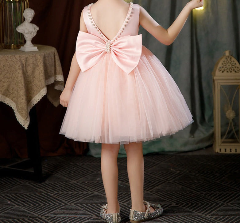 Vestido Infantil De Festa Pérolas