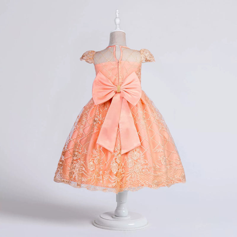 Vestido Festa Infantil Rendado Floral