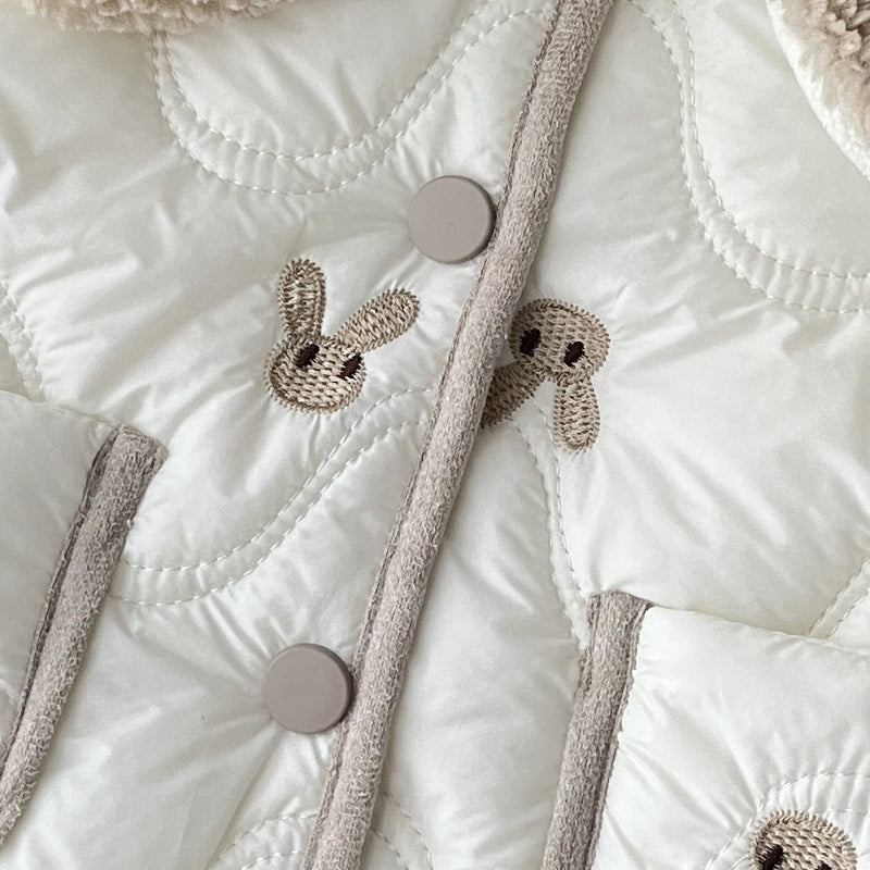 Casaco Infantil Gola Plush Coelhinhos