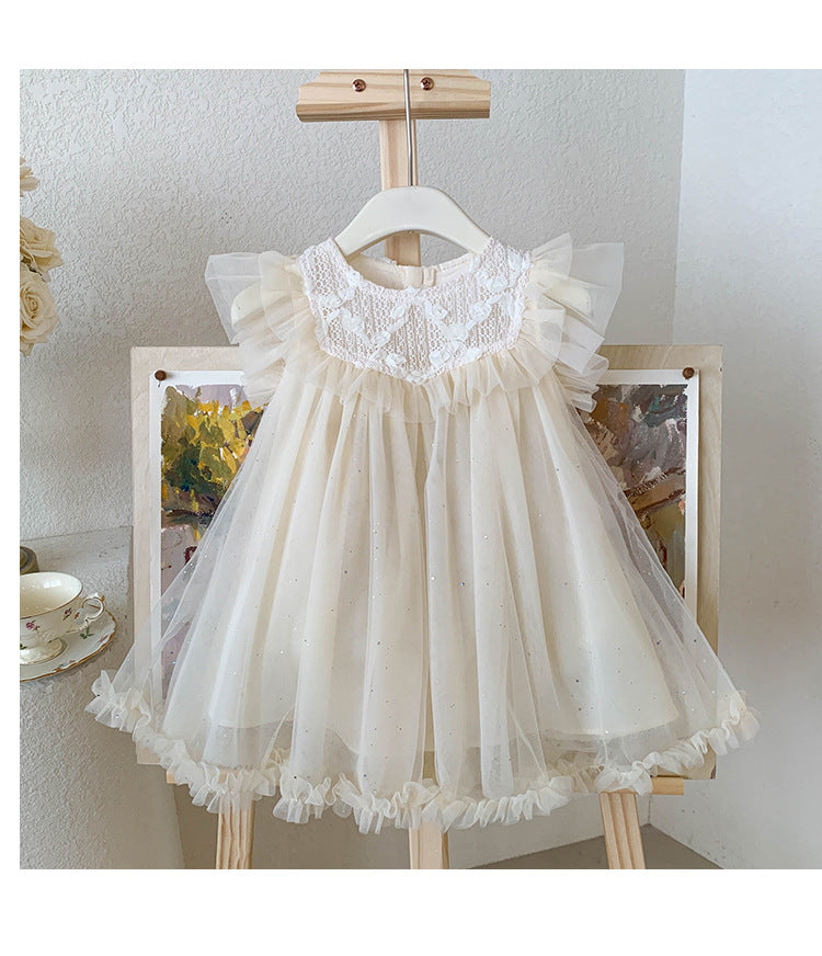 Vestido Infantil Tule Florzinhas