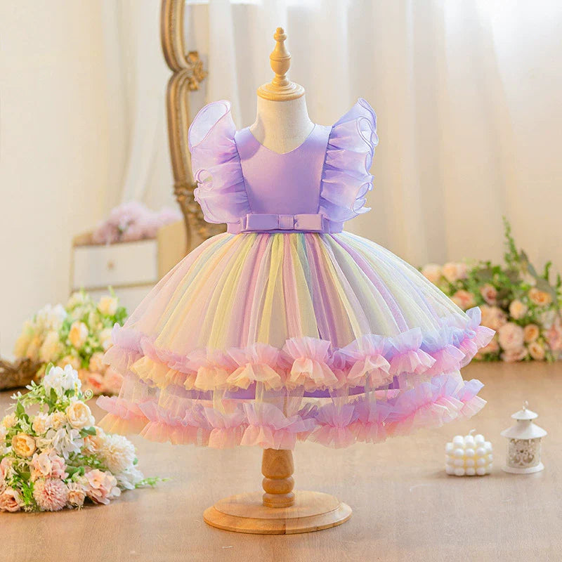 Vestido De Festa De Tule Colors