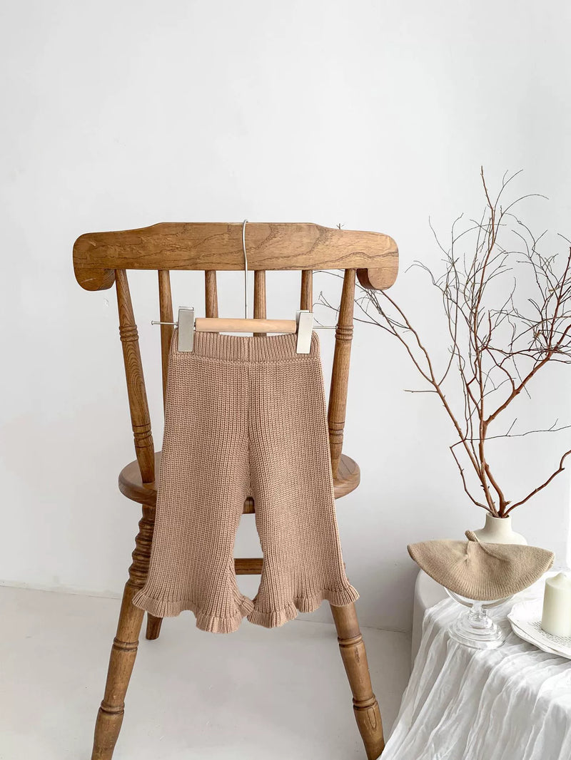 Calça Infantil de Tricô Pantalona