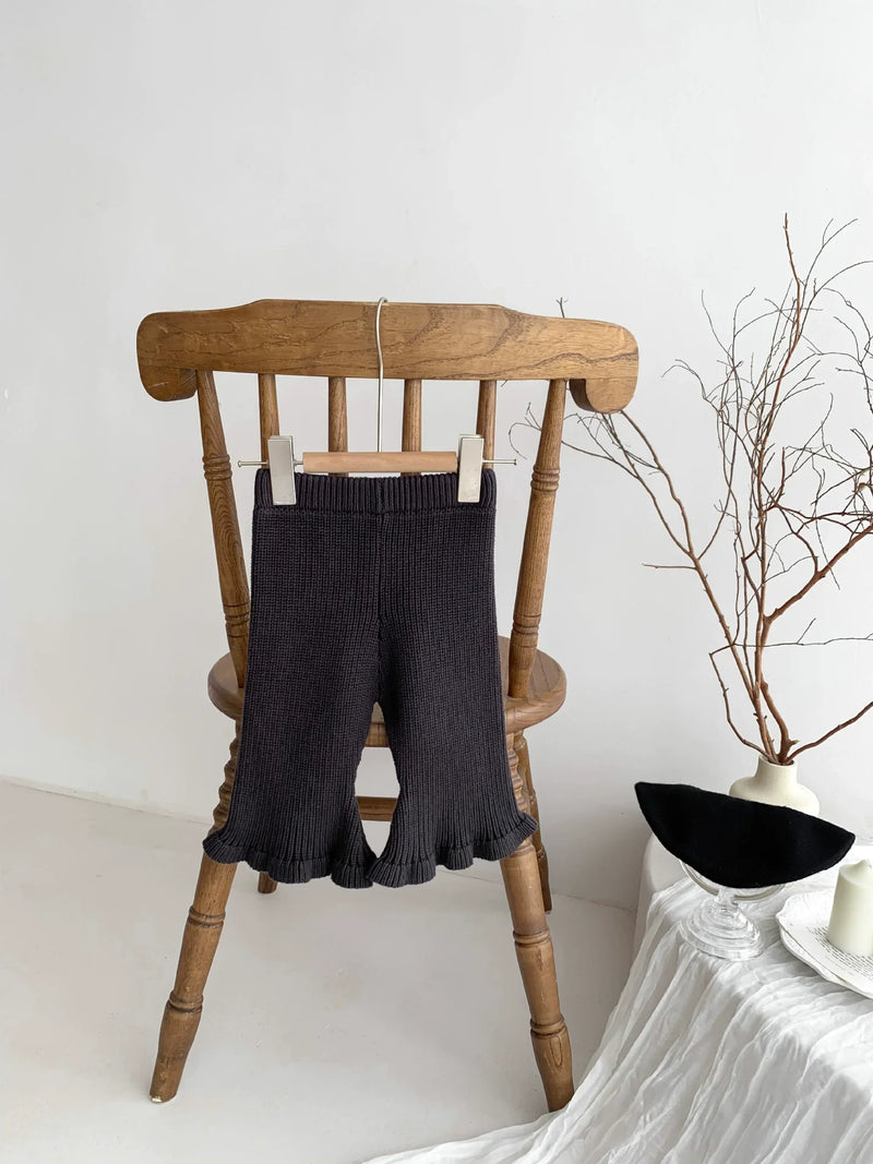 Calça Infantil de Tricô Pantalona