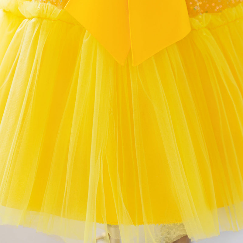 Vestido Infantil De Festa Brilhos Lacinho