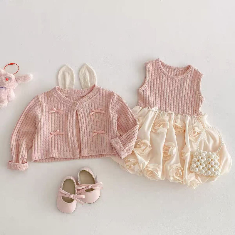 Conjunto Infantil Floral Lacinhos