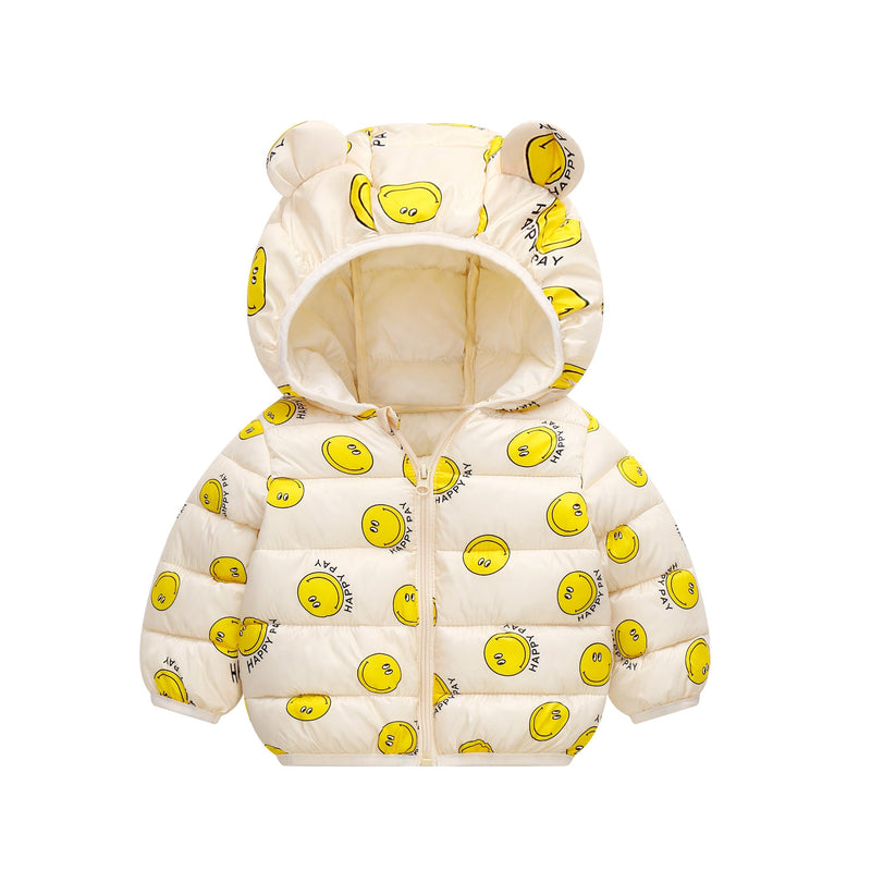 Jaqueta Infantil Puffer Estampas Orelhinhas