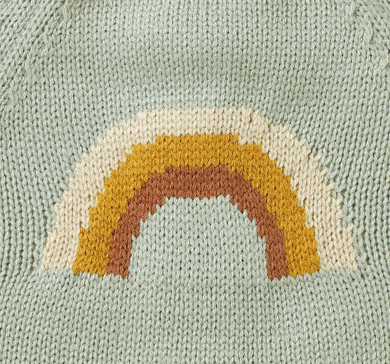 Macacão Infantil de Tricô Arco íris