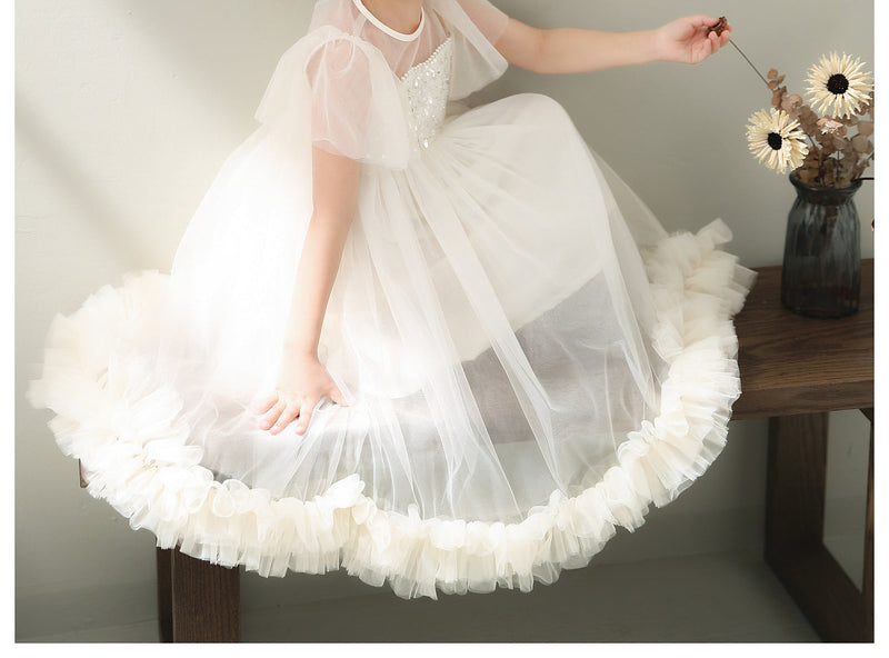 Vestido De Festa Infantil Tule e Brilhos