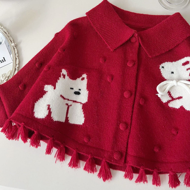 Casaco Infantil Tricô Cachorrinho/ Coelhinho
