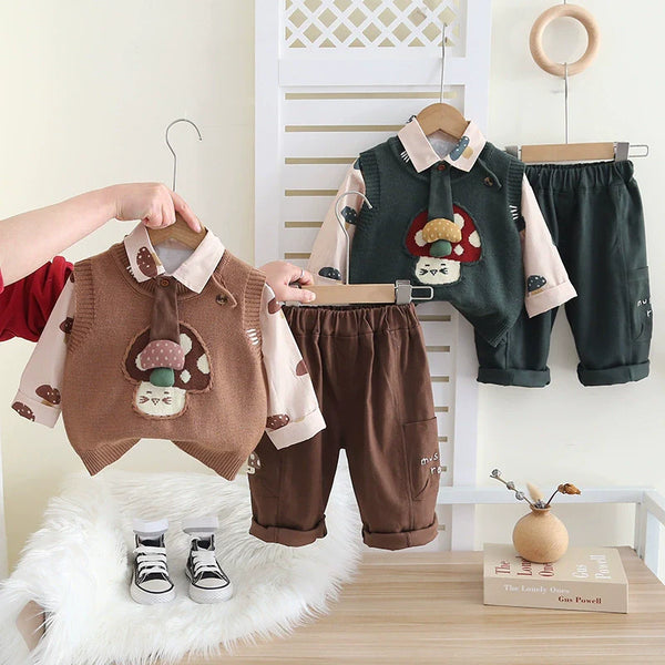 Conjunto Infantil 3 Peças Cogumelo