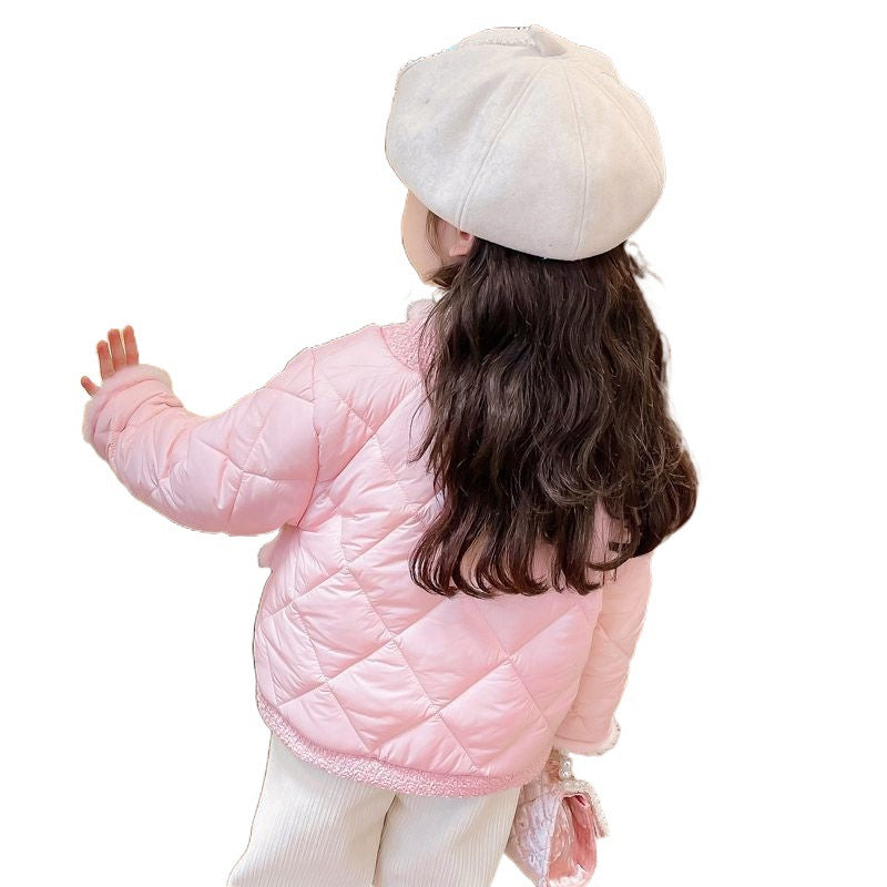 Jaqueta Infantil Feminina Puffer Tweed